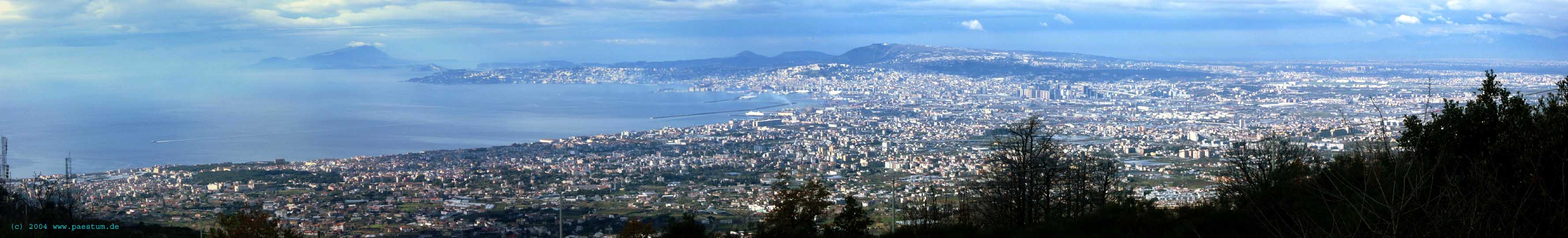 Panorama Neapel vom Vesuv