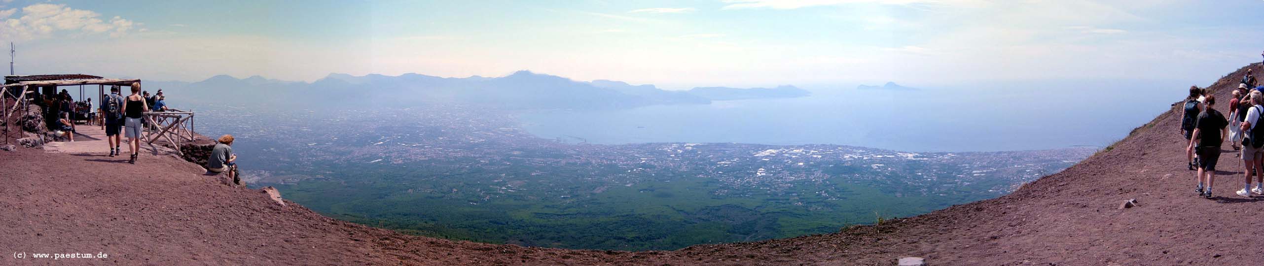 Panorama Halbinsel Sorrent vom Vesuv